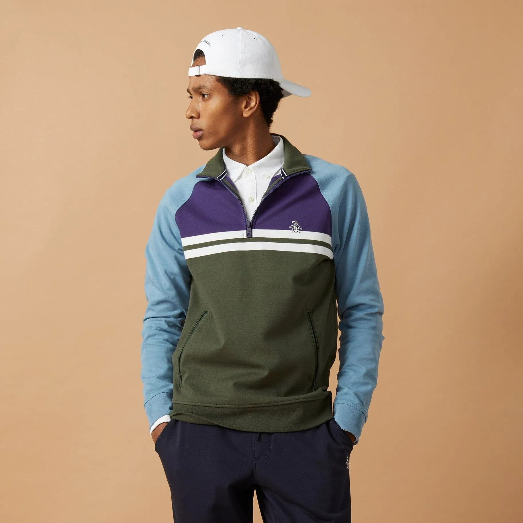1/4 Zip Color Block Jacket