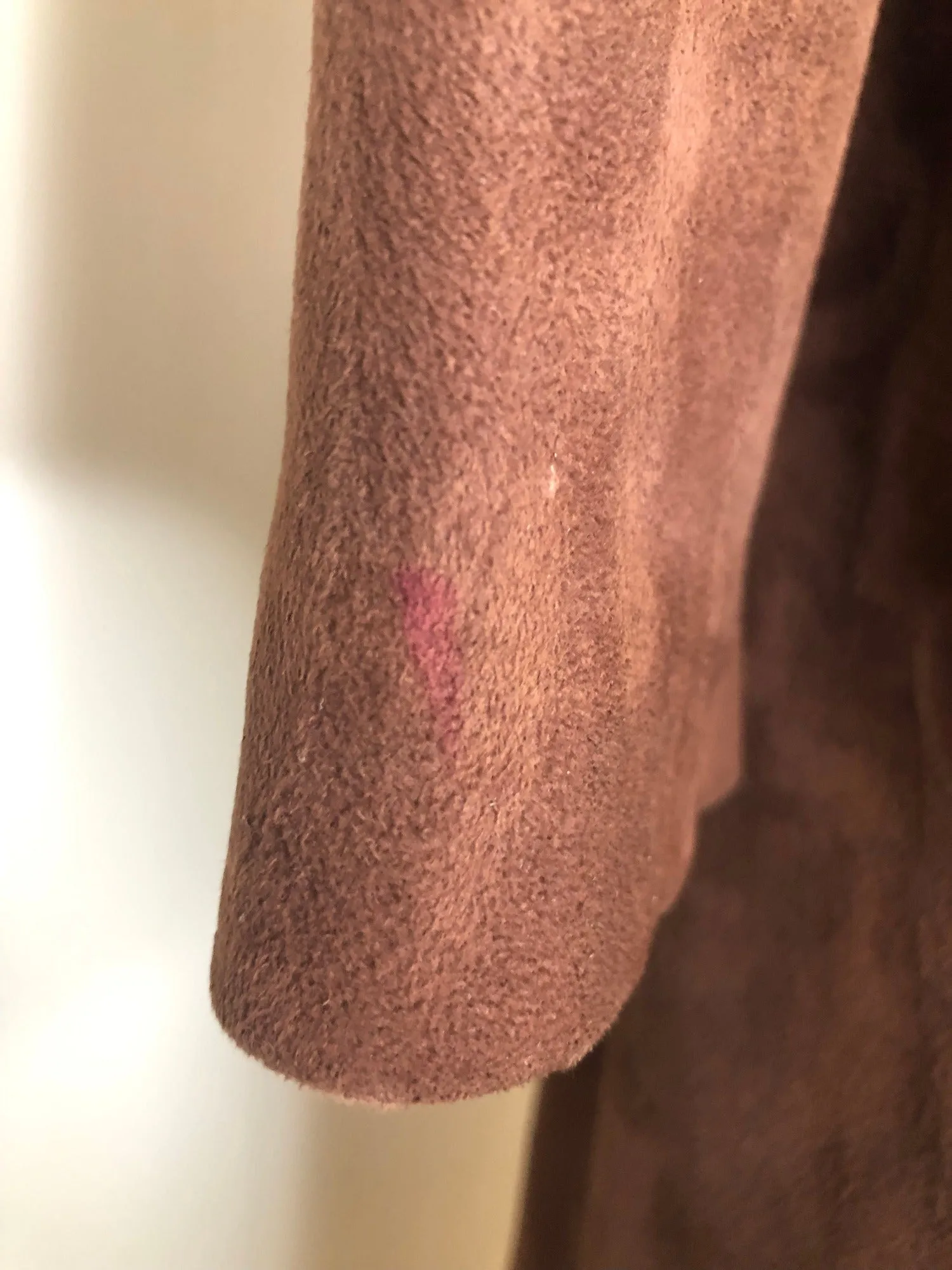 1960s Long Suede Coat in Brown by Stop - Size UK 14