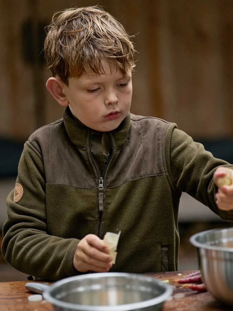 50% OFF SEELAND Bolt Junior Fleece Jacket - Kids - Pine Green Melange - Age: 8 Years