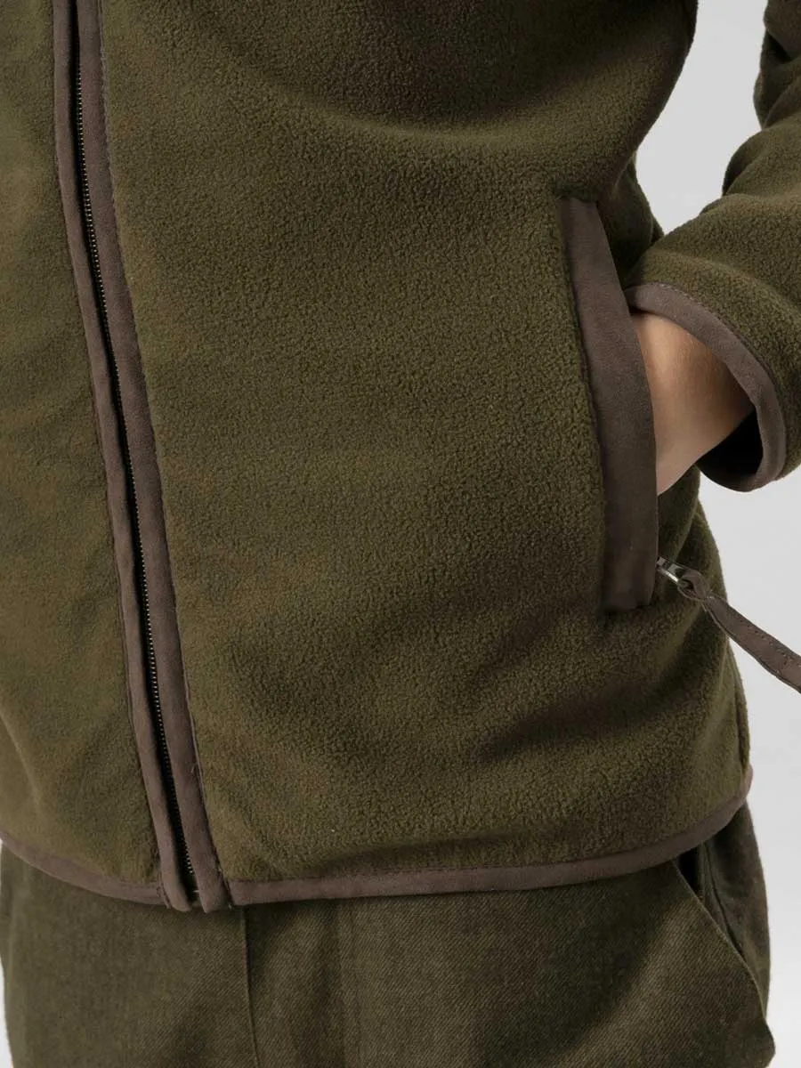 50% OFF SEELAND Bolt Junior Fleece Jacket - Kids - Pine Green Melange - Age: 8 Years