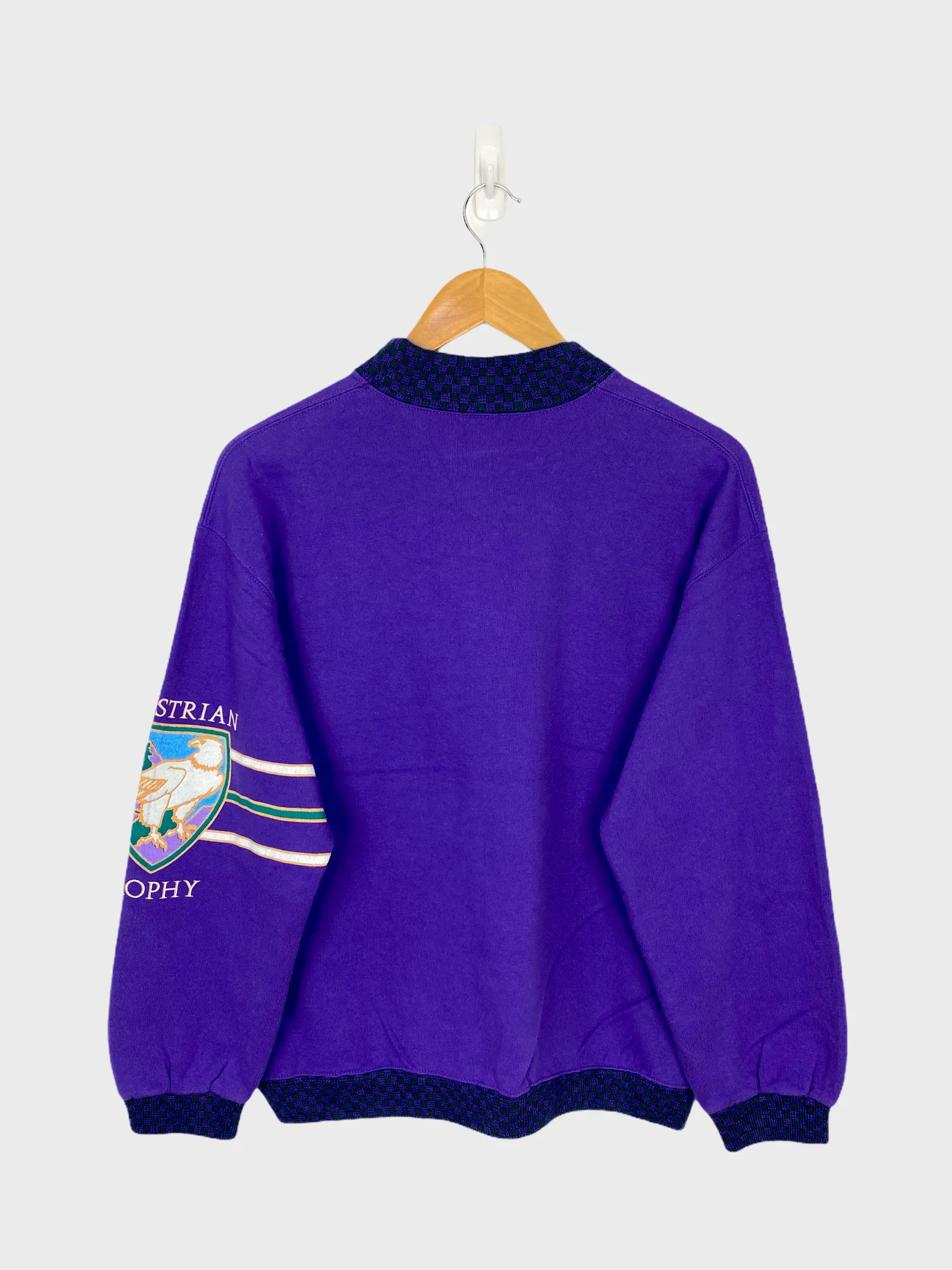 90's Austrian Trophy Compact Ski France Made High Neck Sweatshirt Size 8