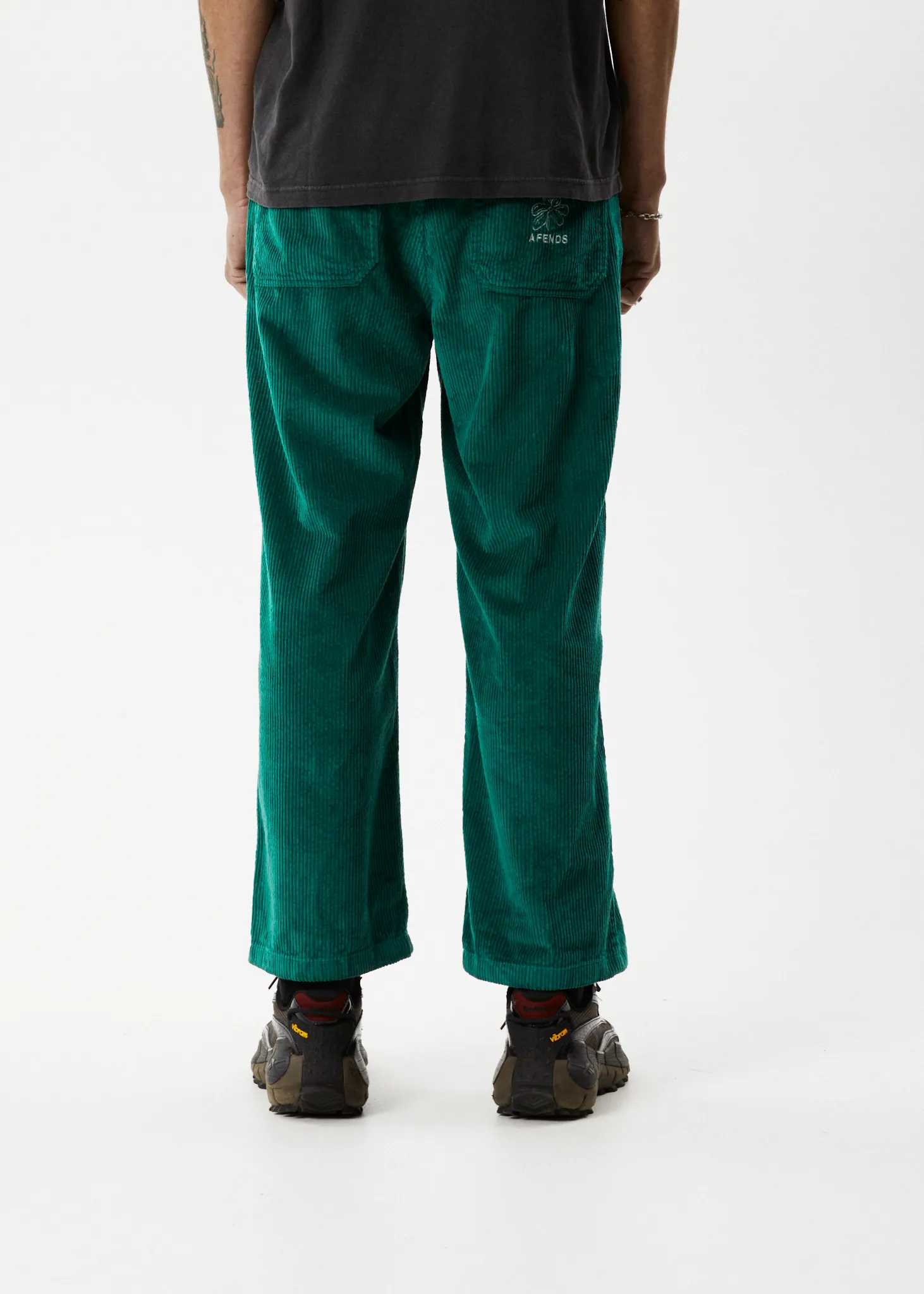 AFENDS Mens Pablo Union - Corduroy Baggy Pant - Emerald