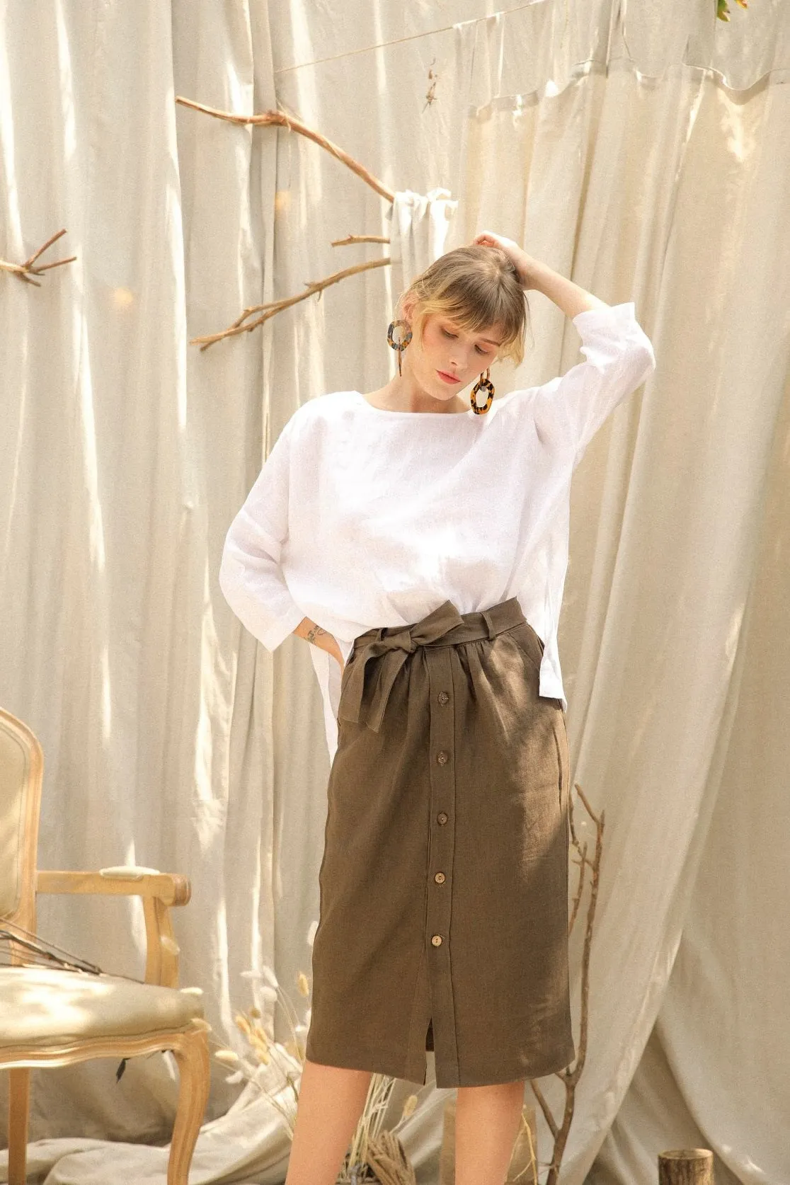 Alberta Linen Skirt