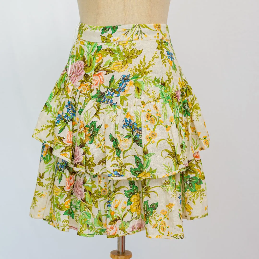 Alemais Floral-print Pleated Skirt