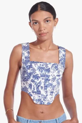 ALICE TOP | CHINA BLUE TOILE