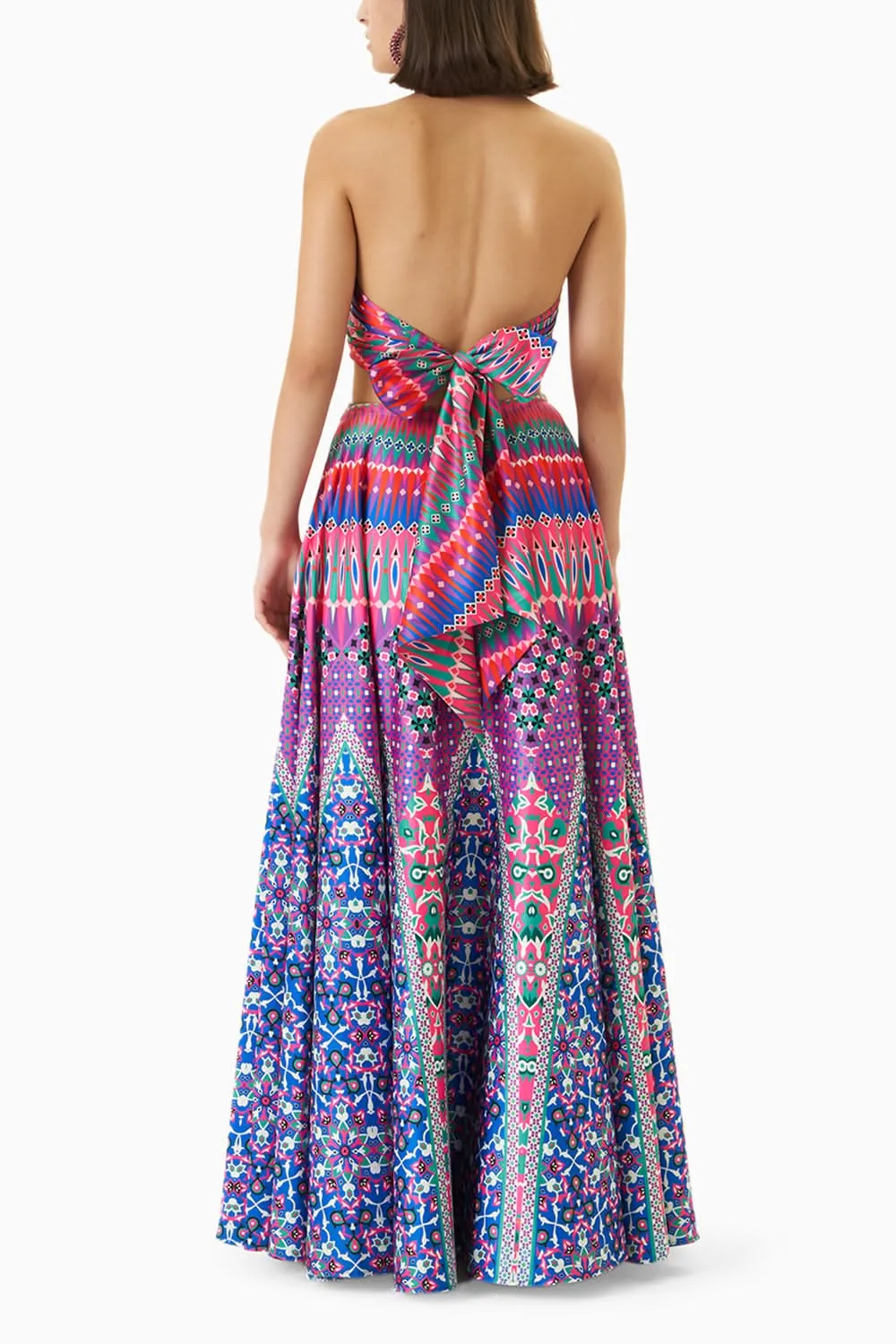 Architectural Print Maxi Skirt Set