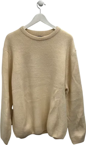 ASOS Cream Oversize Crewneck Jumper UK M