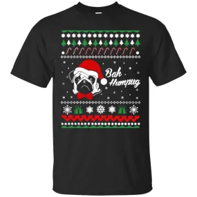 Bah Hum Pug Dog Christmas Men T-Shirt