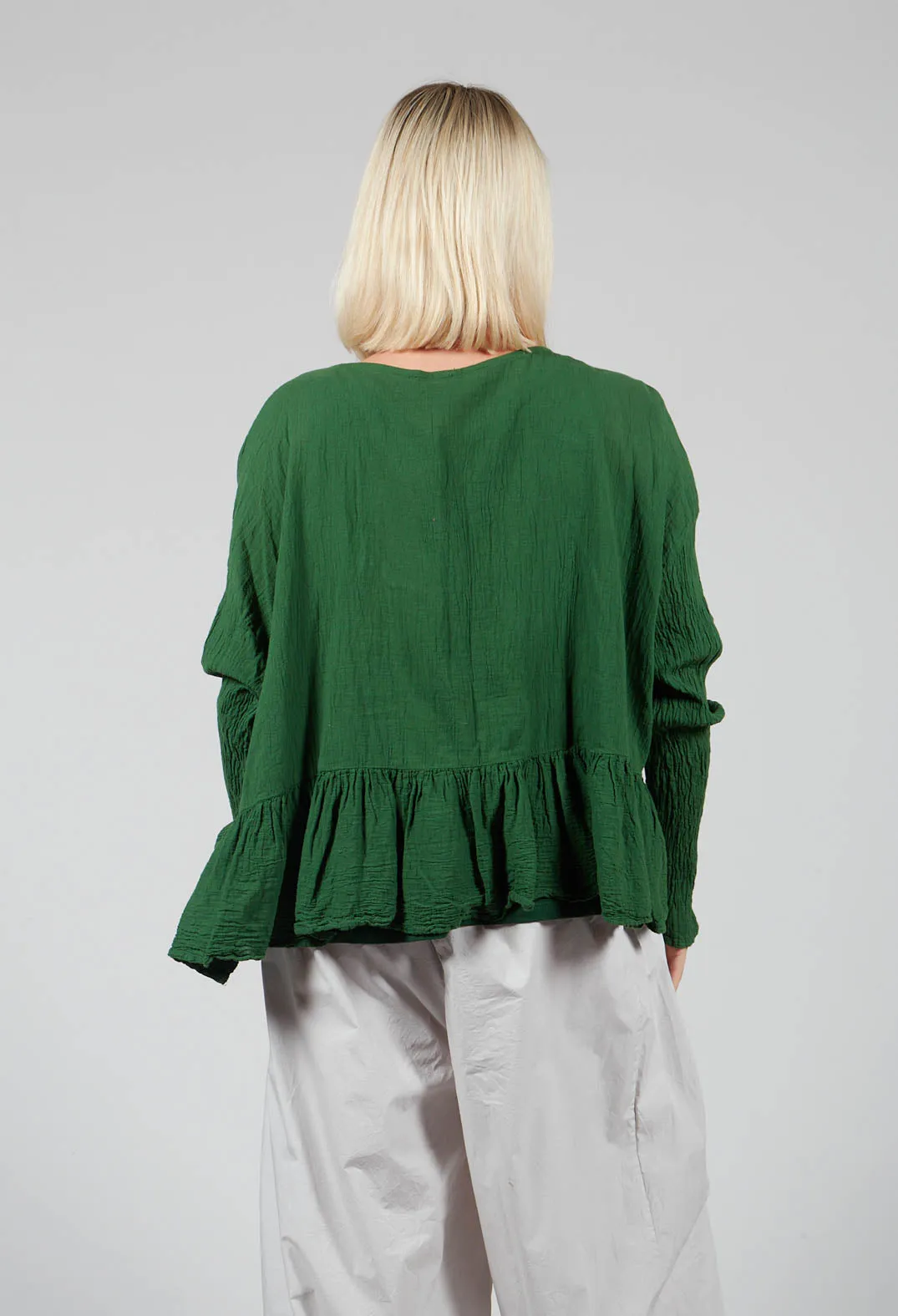 Bauchlos Shirt in Gras Green