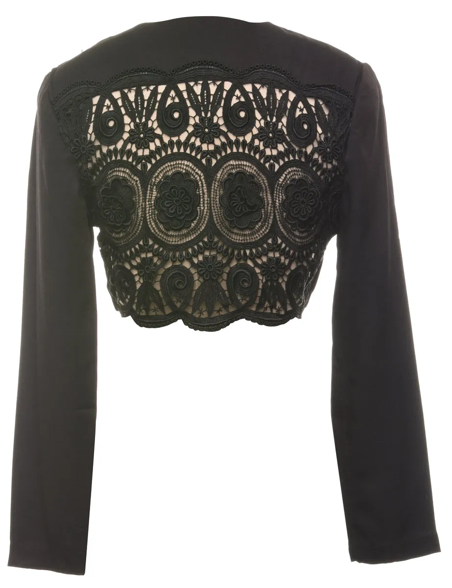 Black Cropped Jacket - M