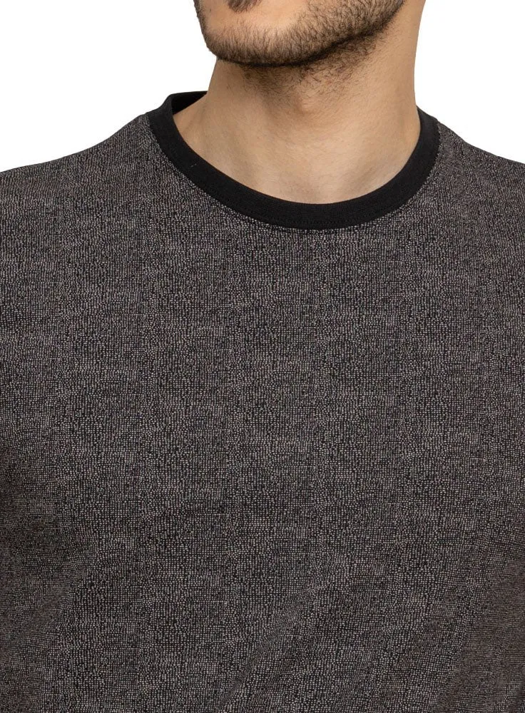 Black Printed Round T-Shirt Design 8