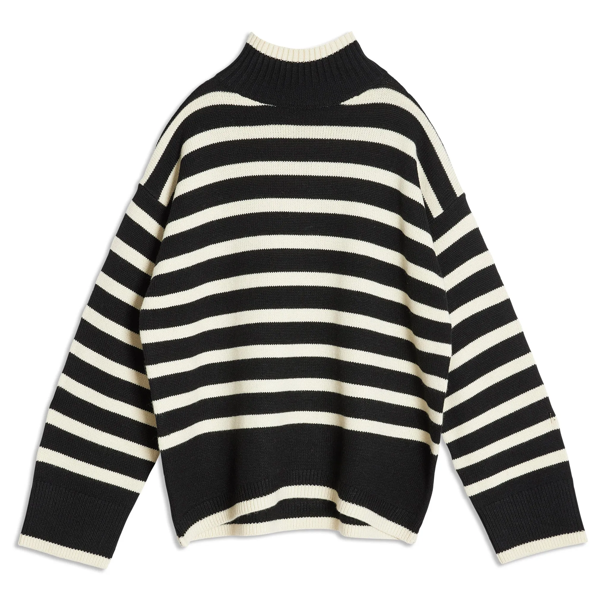 Black Stripe Turtle Neck