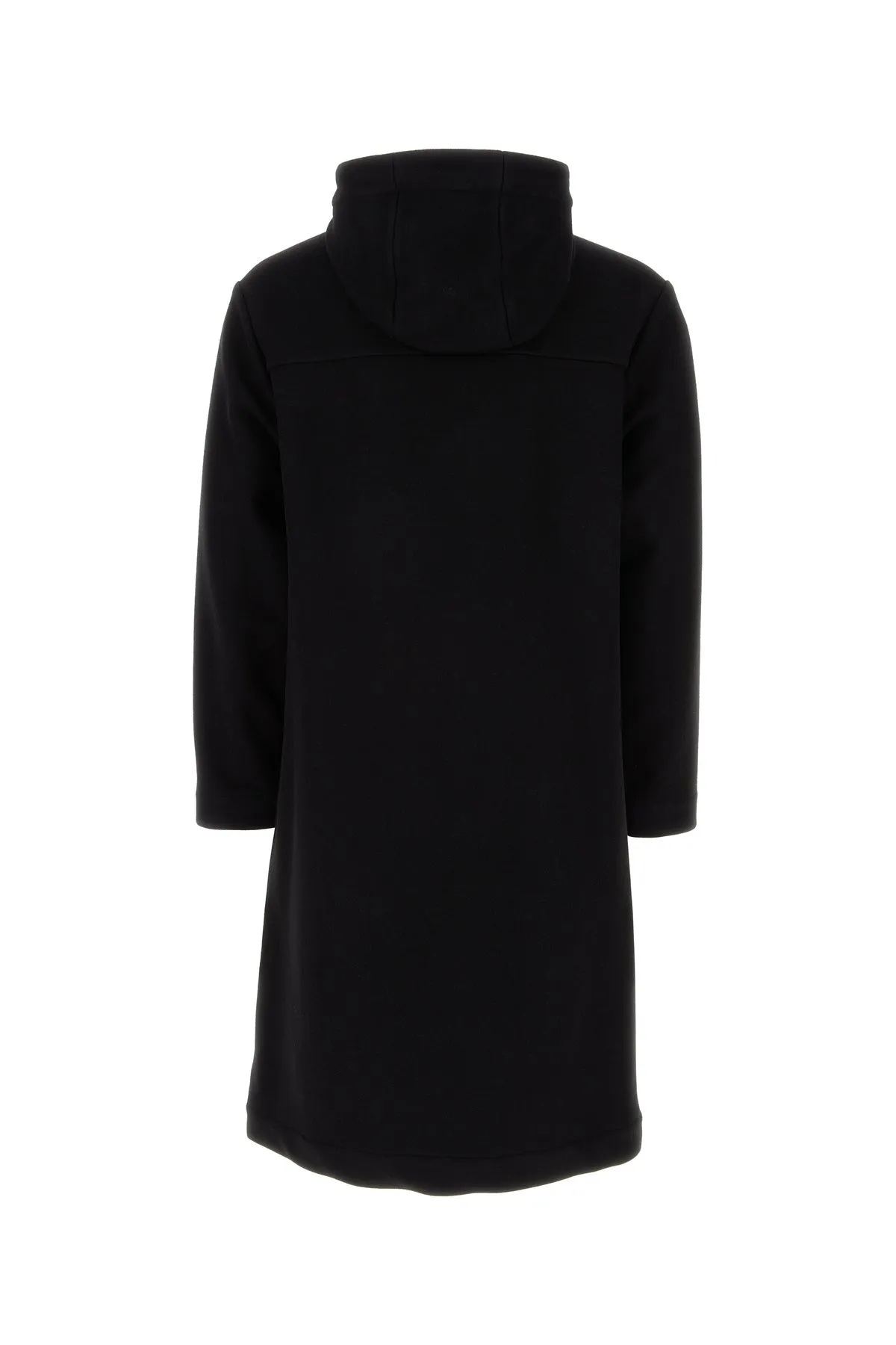 Black wool blend parka