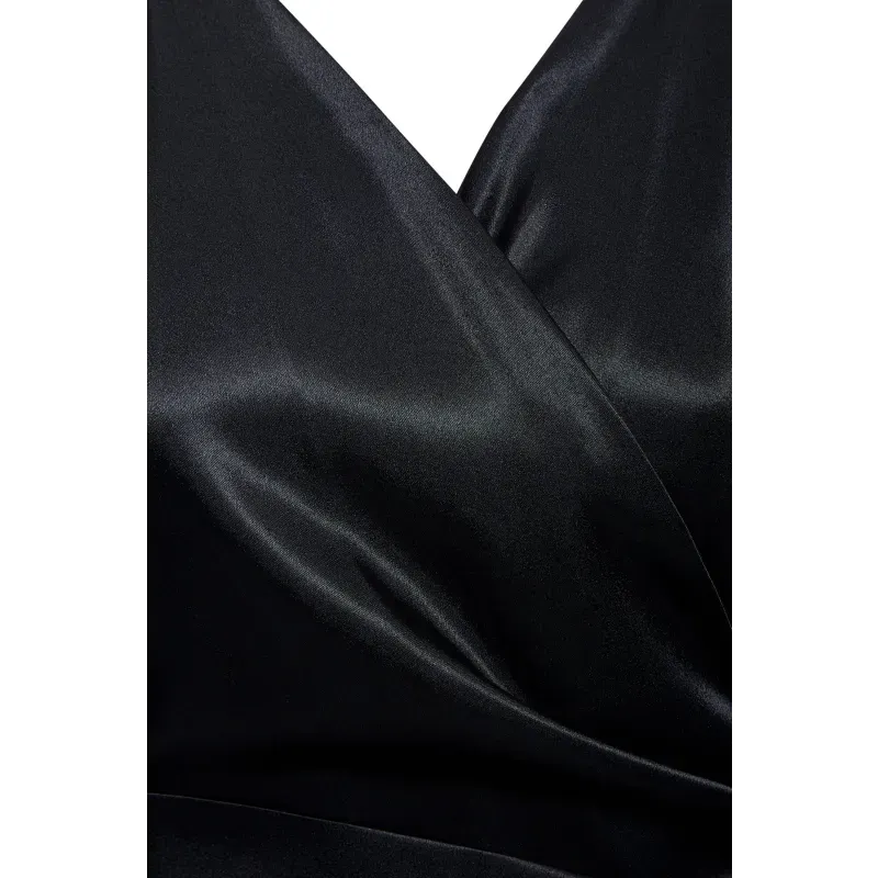 Black Wrap Maxi Dress