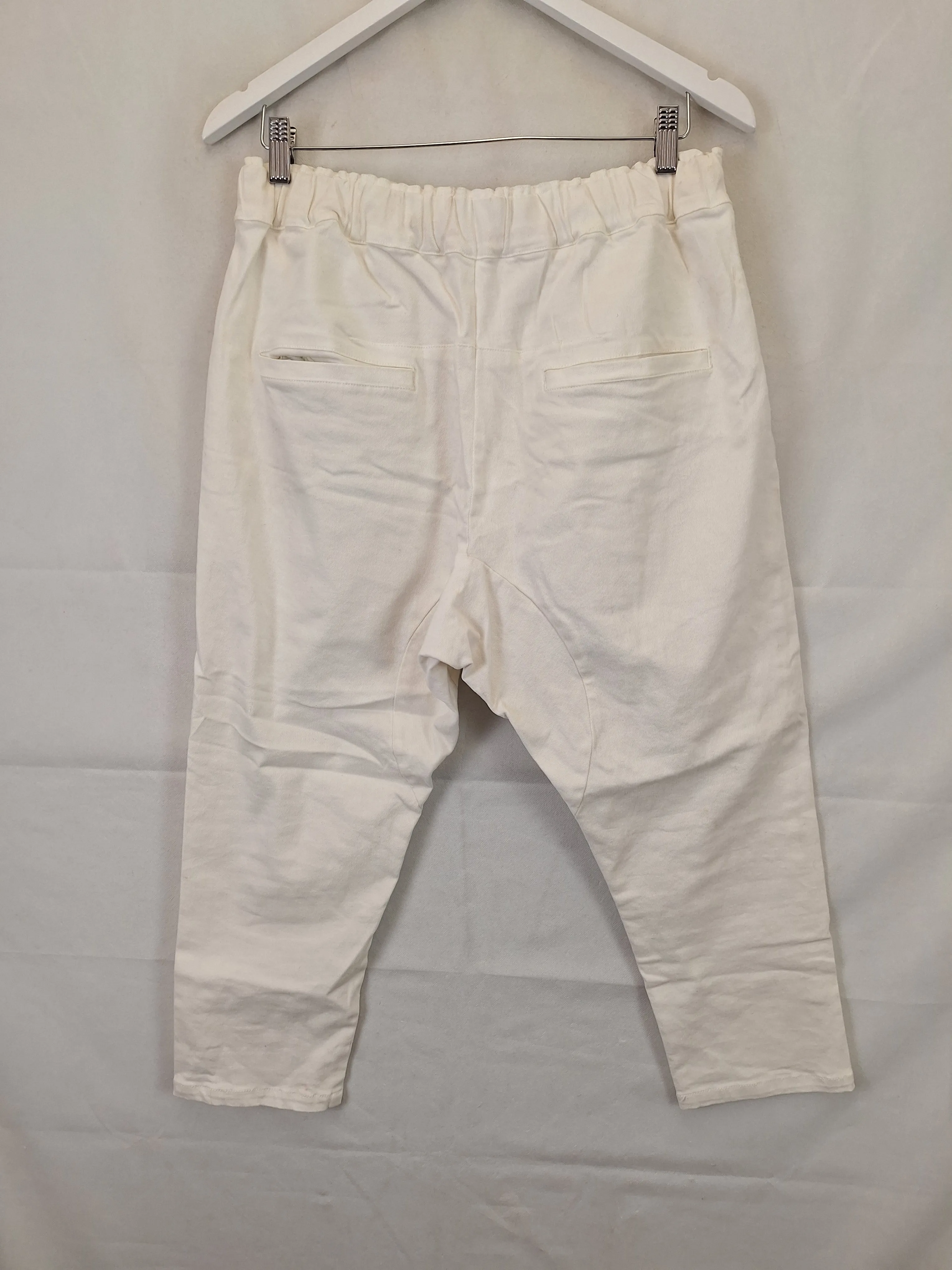 Bohemian Traders Thick Cotton Drop Crotch Cropped Pants Size L