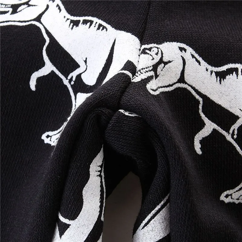 Boys Dinosaur Print Cotton Sweatpants