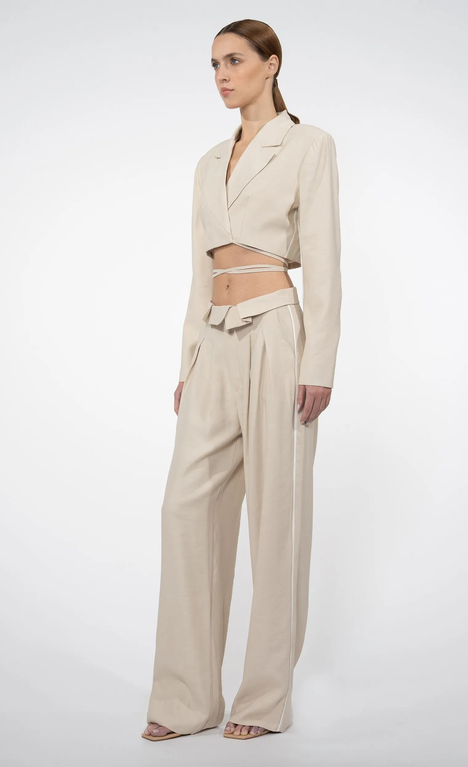 Cade Crop Jacket - Oat