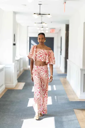 Carpet Print Crepe Silk Pants