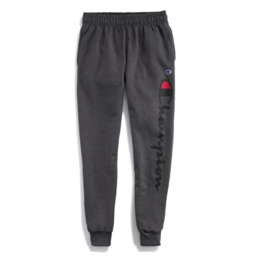 Champion Men's GP08H Script and C Logo Powerblend Athletic Gym Jogger Sweatpants