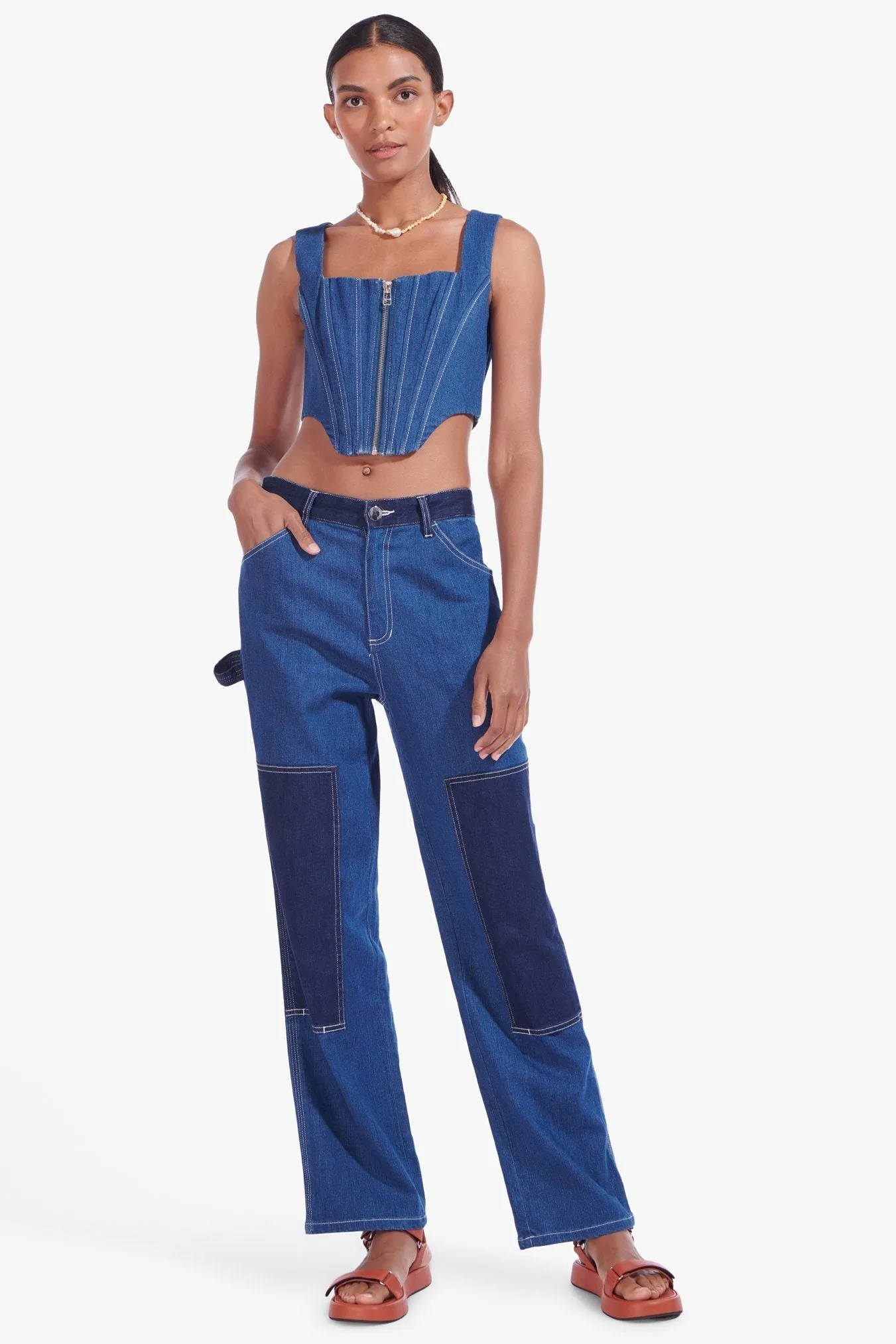 CINDY TOP | MEDIUM WASH