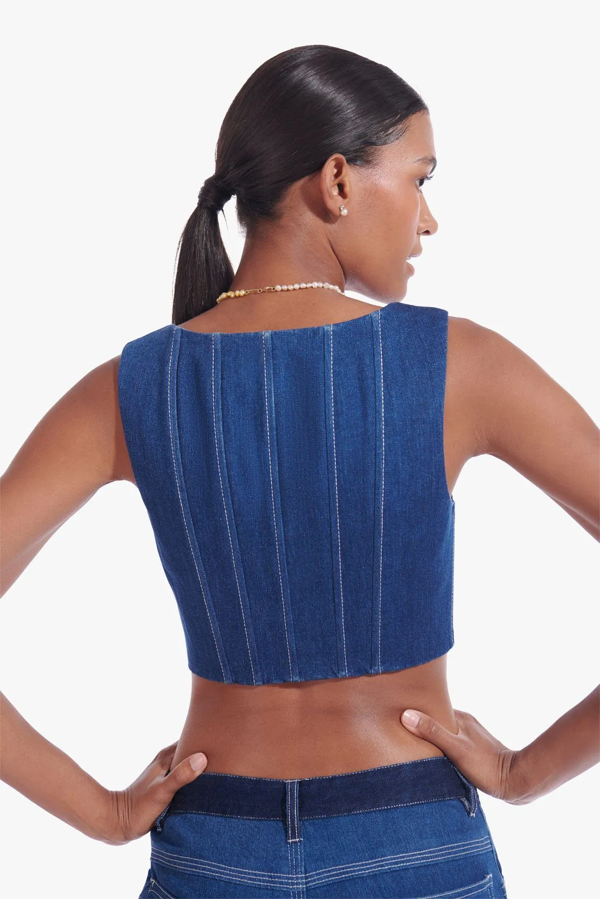 CINDY TOP | MEDIUM WASH