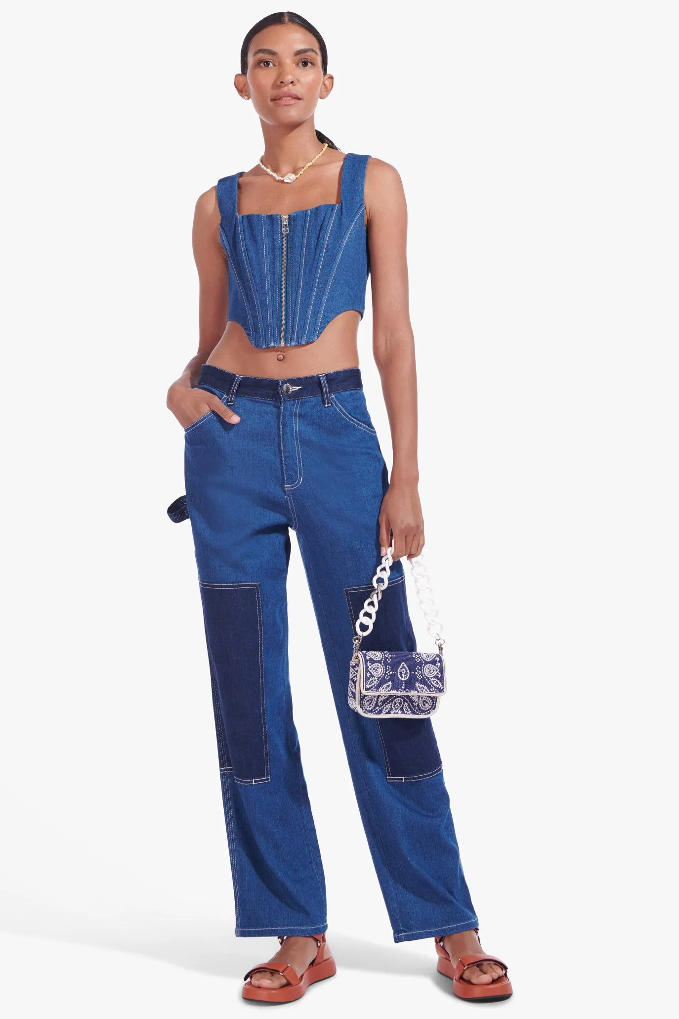 CINDY TOP | MEDIUM WASH