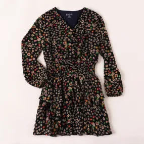 Classic Floral Wrap Dress