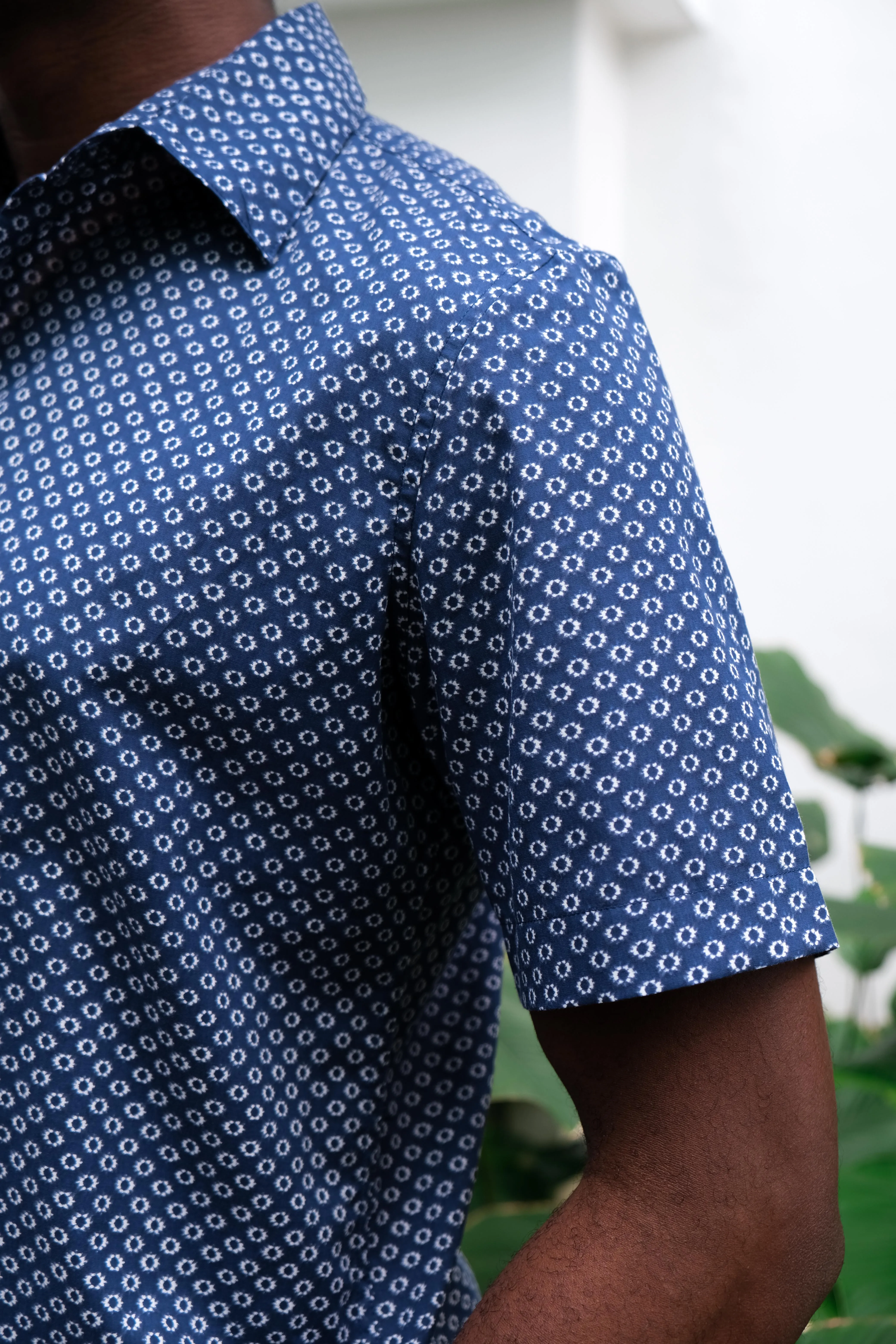 Cloud Burst Print Short Sleeve Shirt