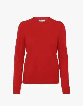 COLORFUL STANDARD | Women Light Merino Wool Crewneck | Scarlet Red