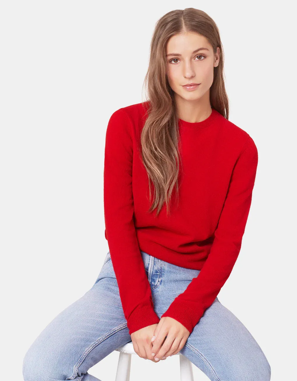 COLORFUL STANDARD | Women Light Merino Wool Crewneck | Scarlet Red