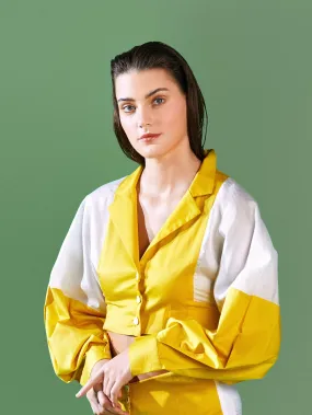 Colour Block Cotton Bomber