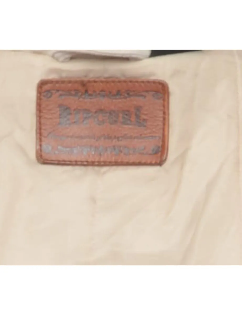 Corduroy Light Grey Faux Shearling Lined Jacket - L