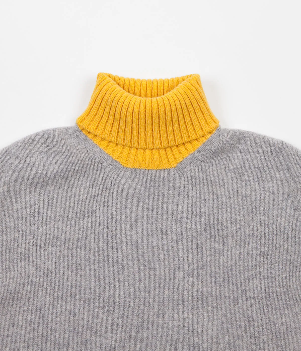 Country Of Origin Turtleneck Sweatshirt - Grey / Yellow