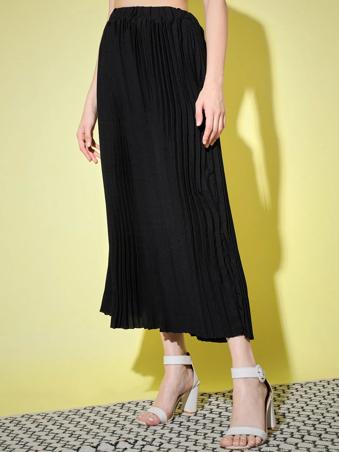 Crepe Pleated Women Skirt-3003-3006