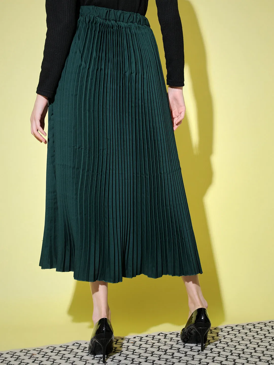 Crepe Pleated Women Skirt-3003-3006