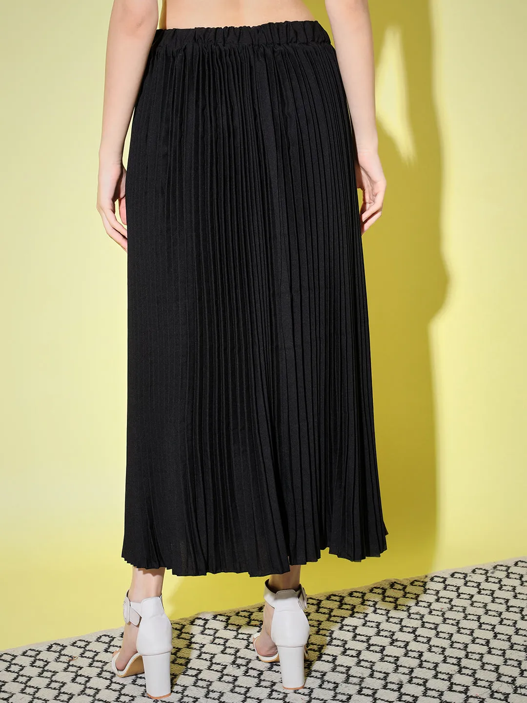 Crepe Pleated Women Skirt-3003-3006