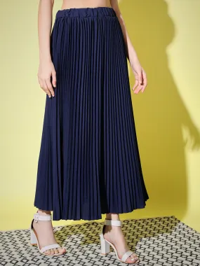 Crepe Pleated Women Skirt-3003-3006