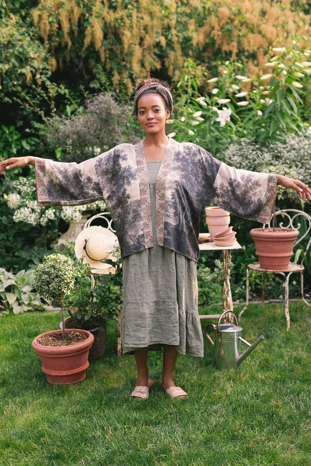 Cropped Bamboo Kimono Cardigan Short Still I Rise - Not included in Black Friday Sale