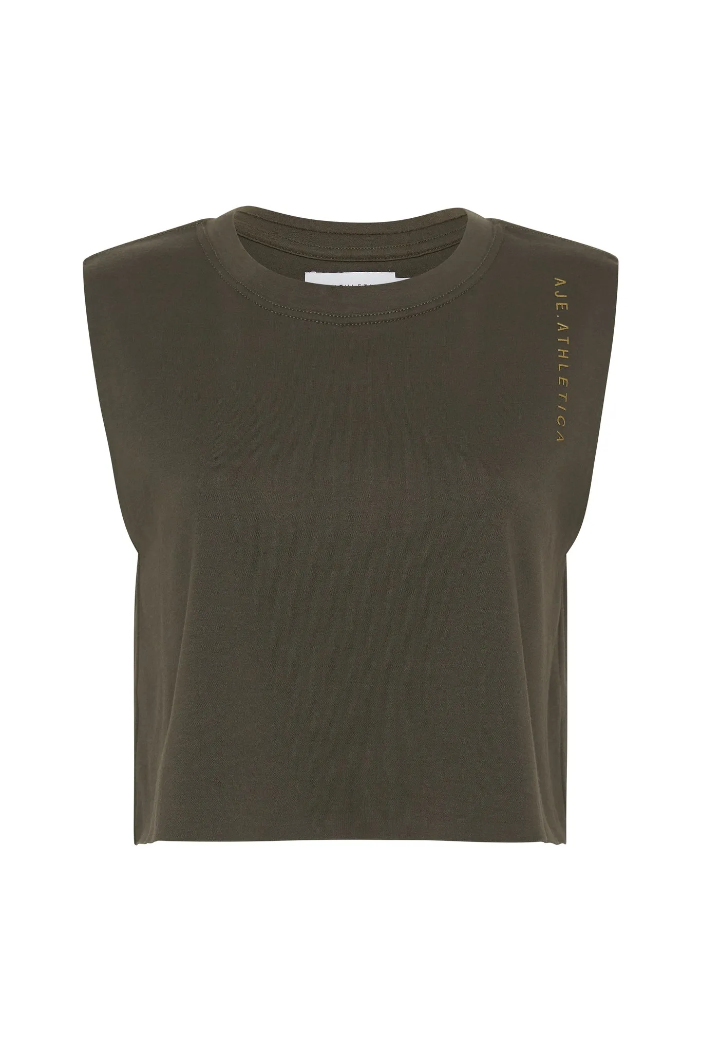 Cropped Embossed Signature Logo Tank 112