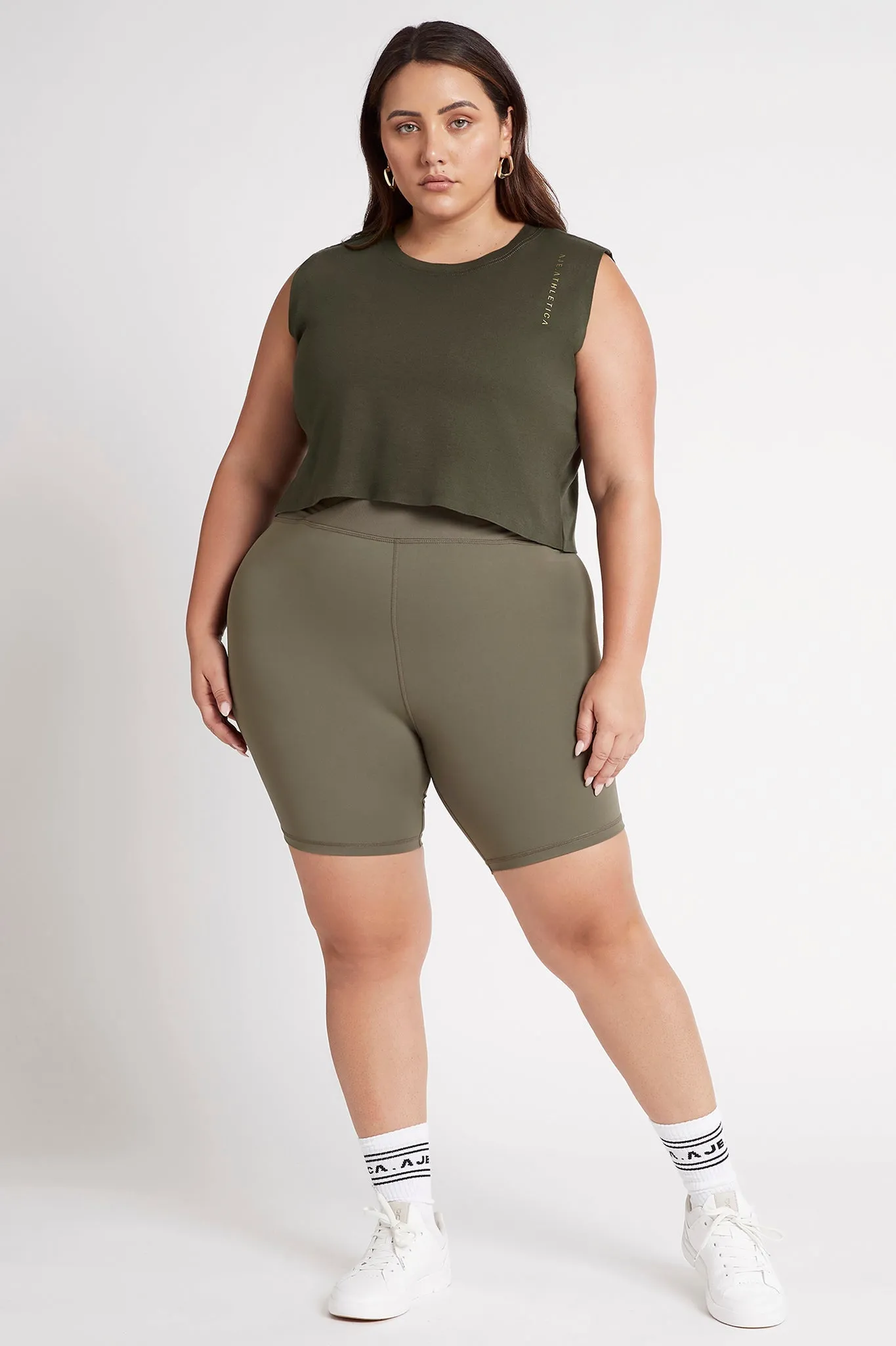 Cropped Embossed Signature Logo Tank 112