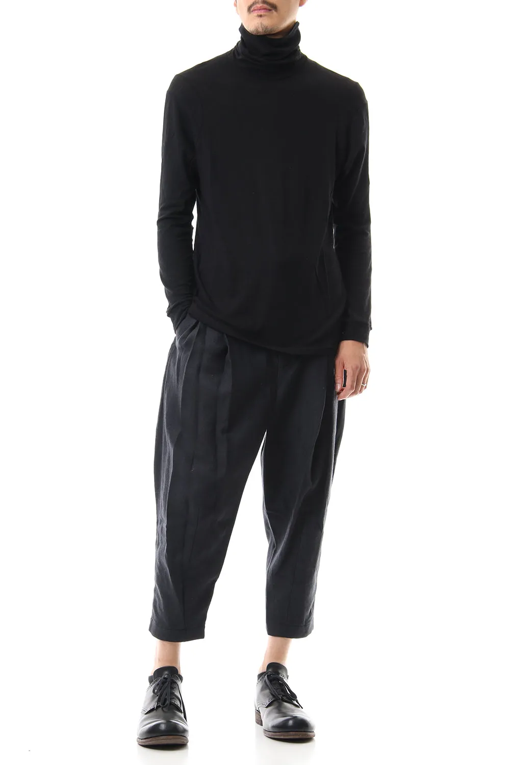 Cropped pants virgin wool / silk