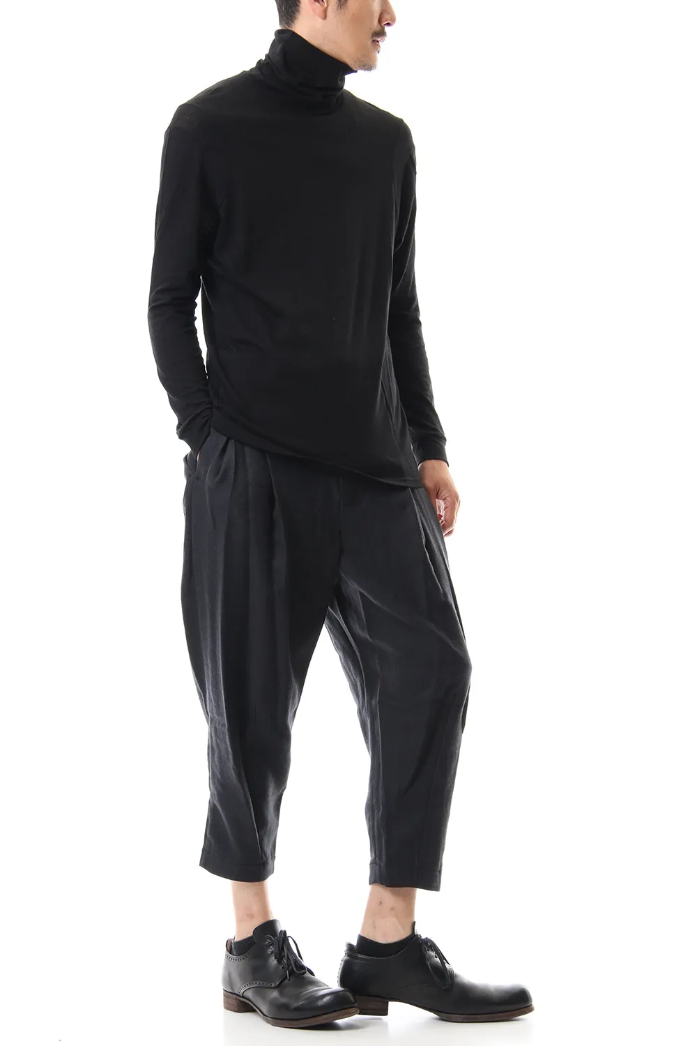 Cropped pants virgin wool / silk
