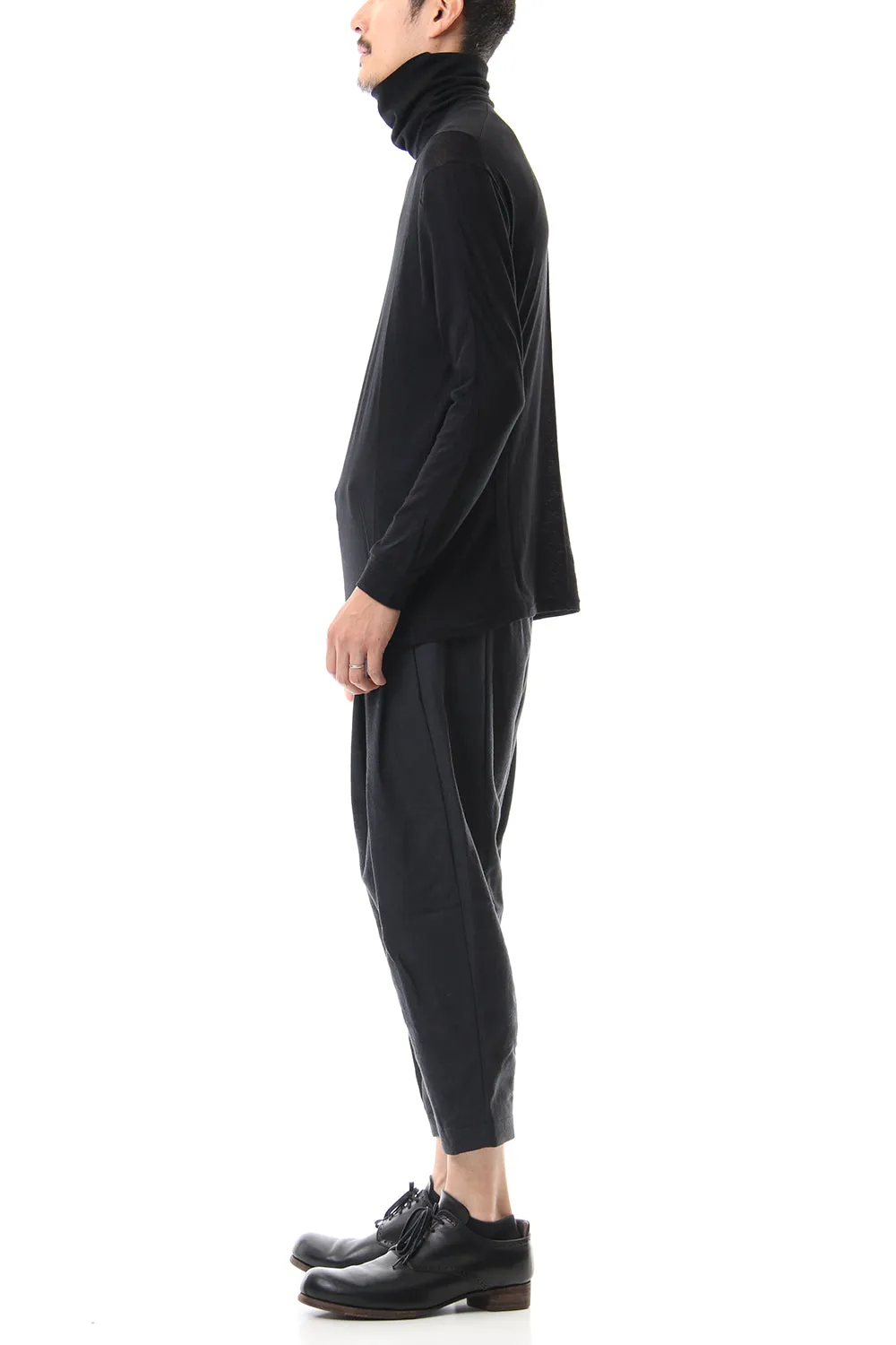 Cropped pants virgin wool / silk