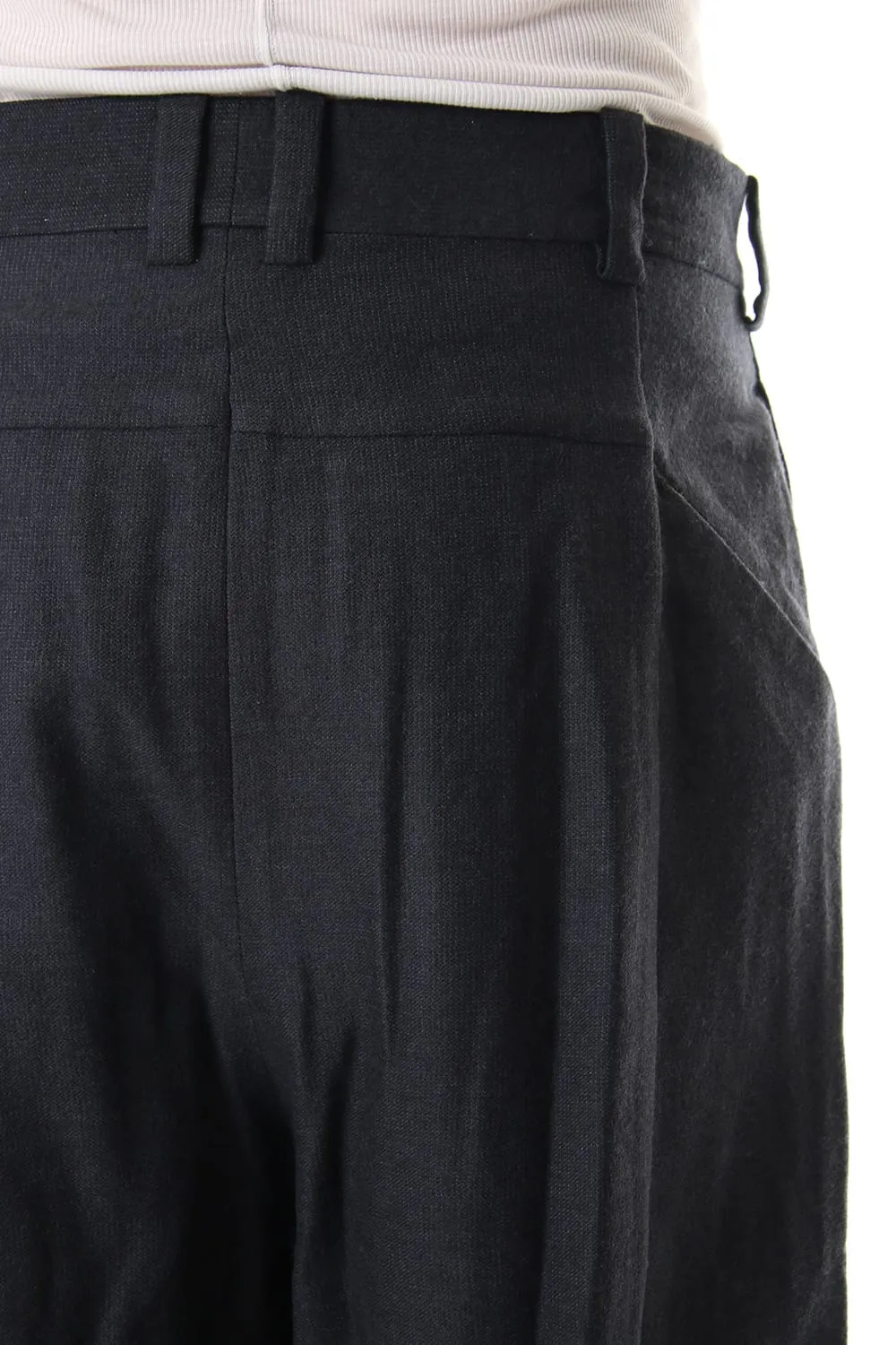 Cropped pants virgin wool / silk