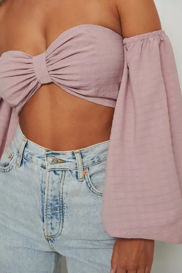 Cropped Structured LS Blouse