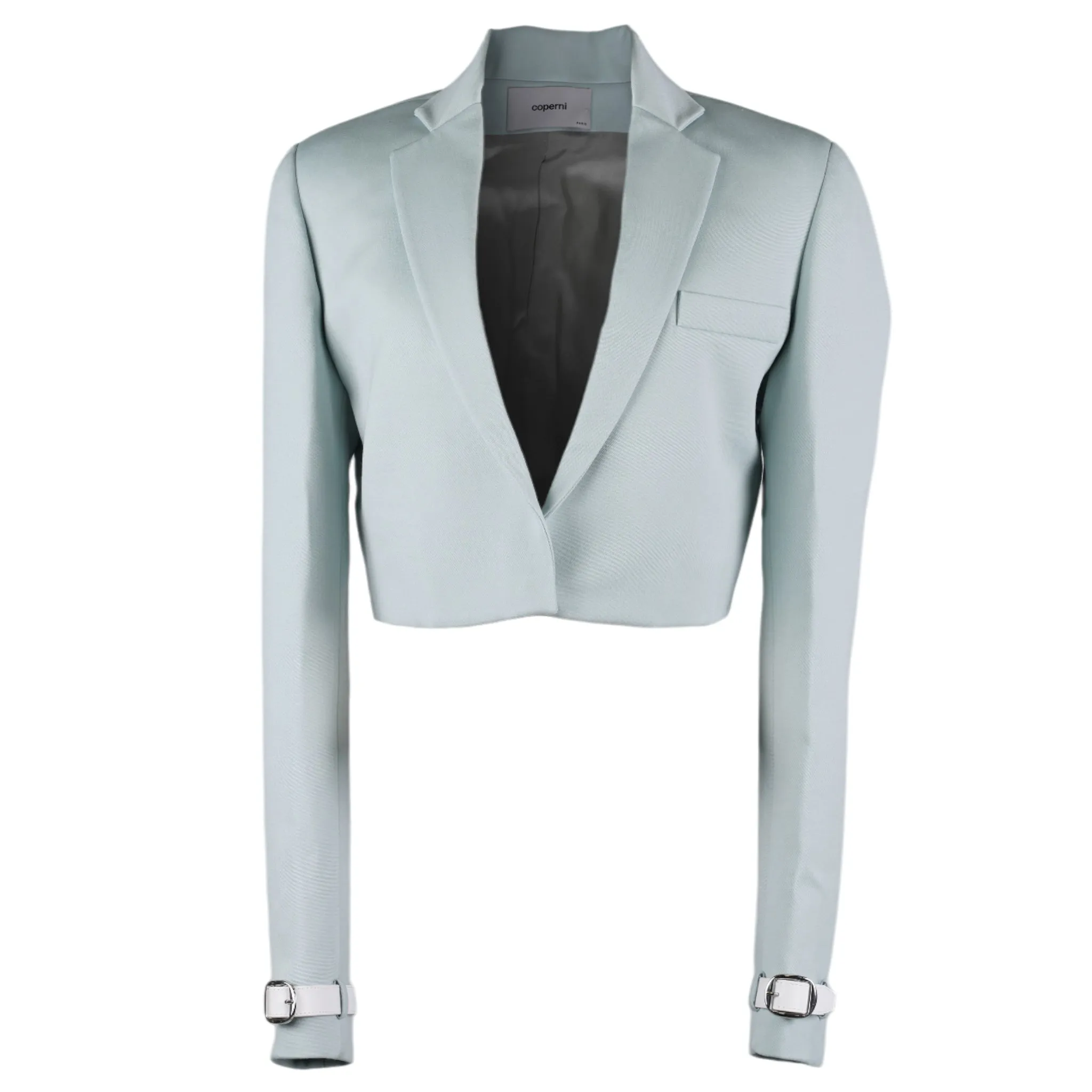 CROPPED TAILORED JACKET / GREEN
