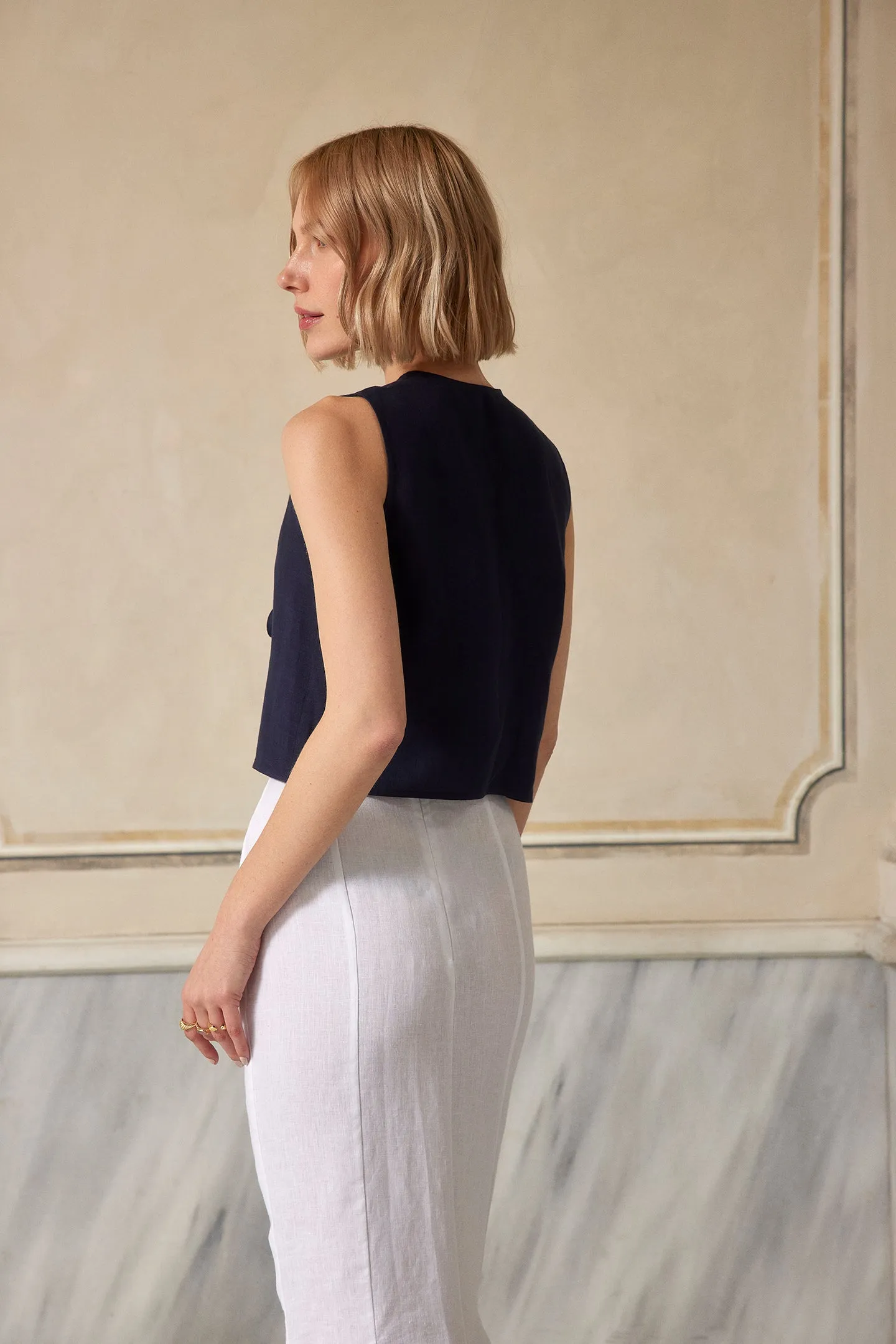 Deep Down Inside Linen Blouse