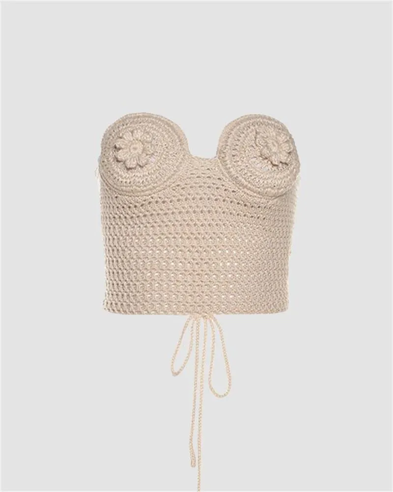 Double Daisy Crochet Tube Top