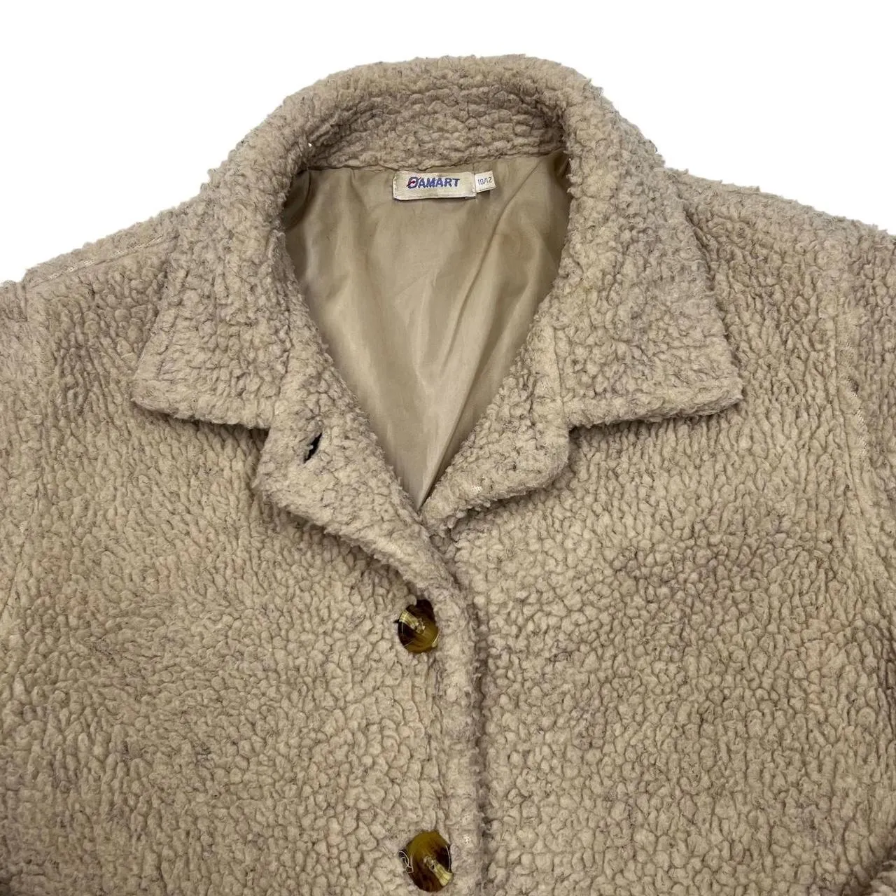 Early 00‘s DAMART Classic Teddy Bear Sherpa Fleece Button Jacket