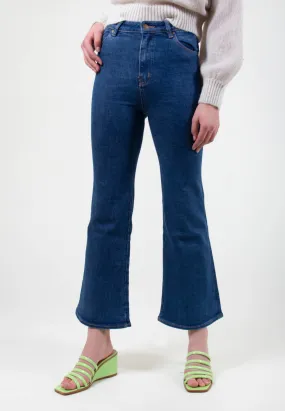 Eastcoast Crop Flare Jean - bayside blue